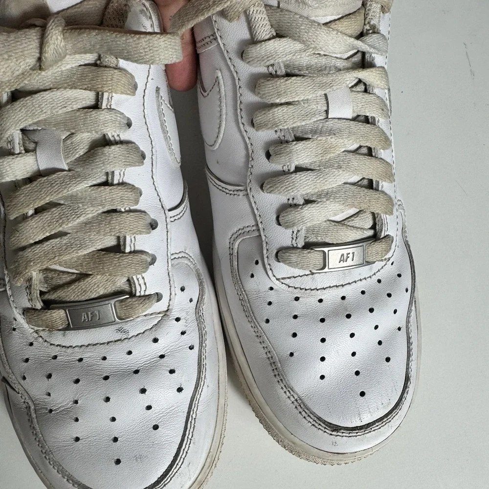 Nike Air Force 1‎ Low White Leather Sneakers Men Size 7.5 Outdoorsy